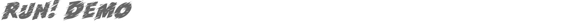 Sample characters Run! Font